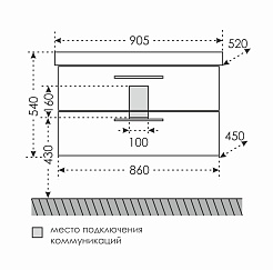 СанТа Мебель для ванной Омега 90 подвесная – фотография-5